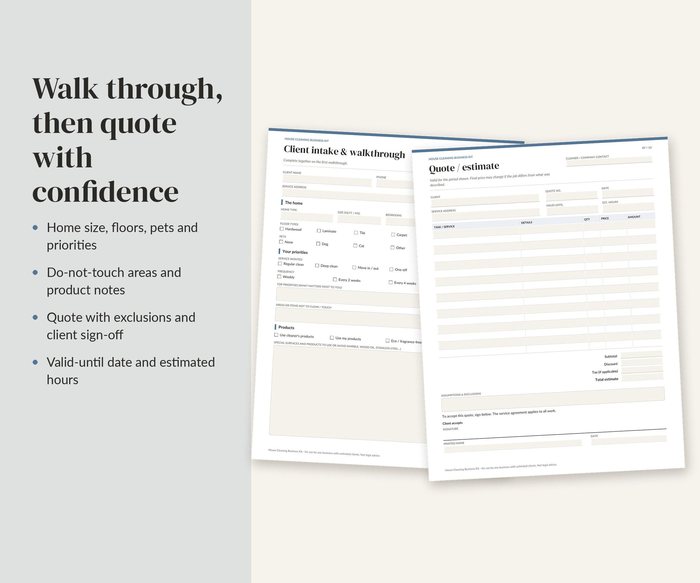 Cleaning Business Forms Bundle, preview 4